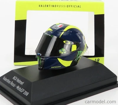 MINICHAMPS CASCHETTO 1/8 HELMET 2018 VALENTINO ROSSI MOTOGP UFFICIALE 399180046 - Immagine 1 di 4