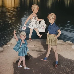 Simplicity Uncut Sewing Pattern 3909, Pants Shirt Playsuit, Size 2, Vintage 1952 - Picture 1 of 3