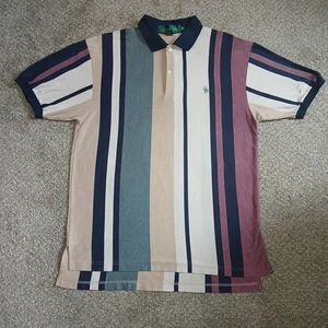Vintage Rugby Knights of Round Table Men's XL Polo  Baiadera Striped Logo  Tail - Picture 1 of 9
