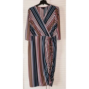 Lane Bryant Faux Wickelkleid Damen 22 24 Strickpullover Midi - Bild 1 von 8