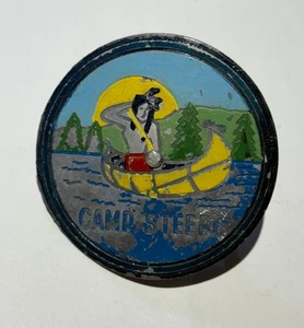 Camp Steere North Carolina Boy Scout Aluminum Neckerchief Slide El-Fab TT2 - Picture 1 of 2