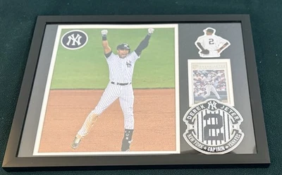 MLB: NEW YORK YANKEES 8x10 PIC In 11x14 MAT W/ CARD, STICKER & PATCH - Image 1 of 4