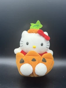 5" SANRIO SMILES Hello Kitty Halloween Pumpkin Plush 2002 - Picture 1 of 1