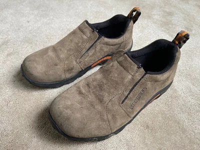 Merrell Jungle Moc Marrón Gamuza Talla 3 Niños Jóvenes Sin Cordones Foto 1 de 4