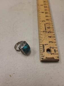 Sterling Silber Ring Türkis Edelstein Navajo Indianerschmuck Größe 7 - Bild 1 von 3