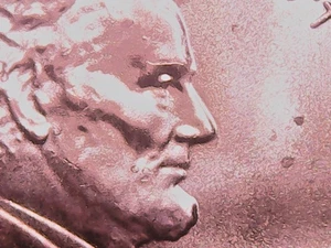 L@@K A 2025 P Lincoln Shield Cent Die Crack Over Eye Error - Picture 1 of 3