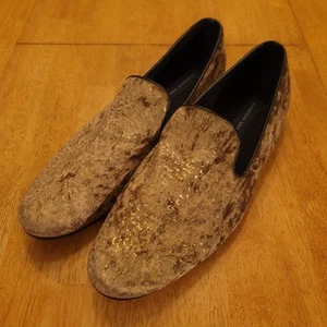 Giorgio Brutini Shoes Mens 11.5 Slip-On Loafers Velvet Gold - Picture 1 of 17