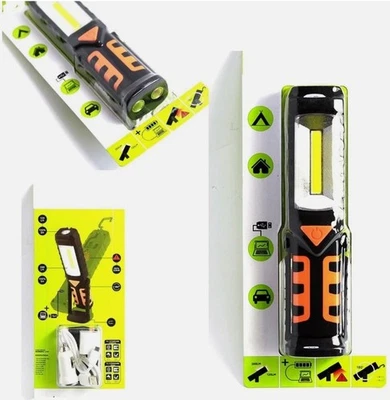 LAMPADA TORCIA LAVORO CALAMITA PORTATILE LED RICARICABILE FARO DA OFFICINA PESCA - Immagine 1 di 3