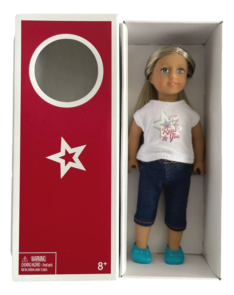 Mini muñeca American Girl #1: cabello rubio, ojos azules, piel clara nueva en caja Foto 1 de 1