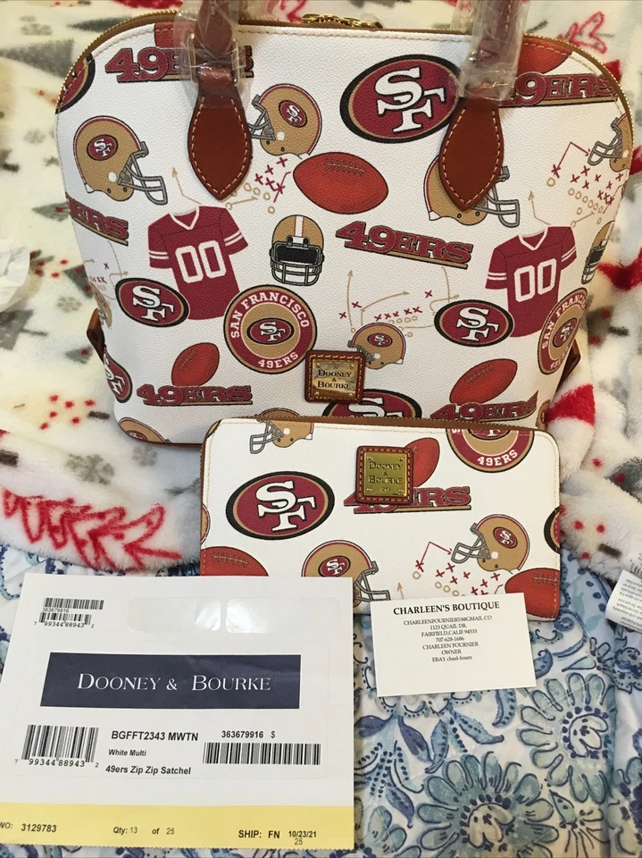 Dooney And Bourke SF49ERS Zip Zip satchel/ Wallet NWTS