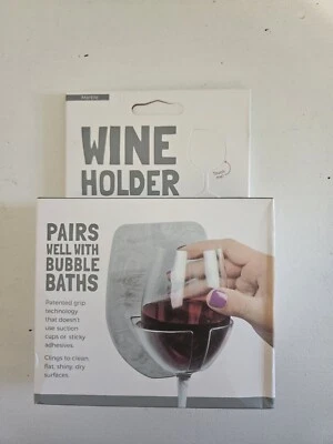 Soporte de vino de silicona para bañera/espejo espuma sorbo repetición.  NUEVO EN CAJA Foto 1 de 3