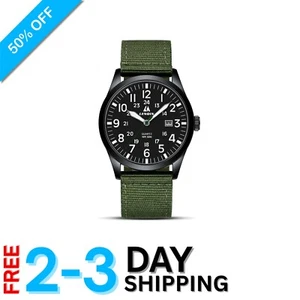Orologio militare uomo resistente - resistente agli urti, impermeabile con quadrante luminoso - Foto 1 di 11