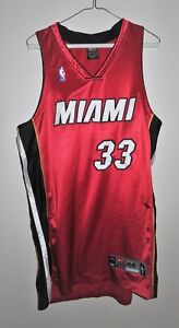 Original Nike Authentic Miami Heat Alonzo Mourning #33 Jersey 44 Large L Red