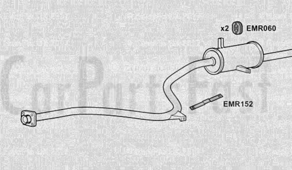EXHY6009 Caja Trasera de Escape Hyundai Pony 1.3 Gasolina Saloon 10/1985A Foto 1 de 1