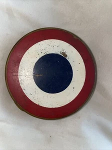 Polvo compacto rojo blanco y azul vintage de coleccionistas - Imagen 1 de 4