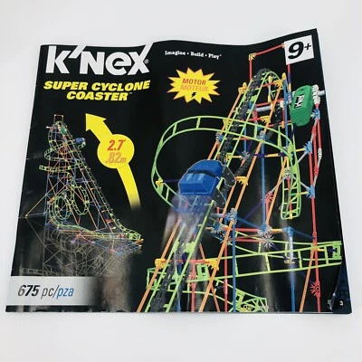 Knex Super Cyclone Roller Coaster Replacement Instruction Book Manual Only 50063 - Image 1 of 3
