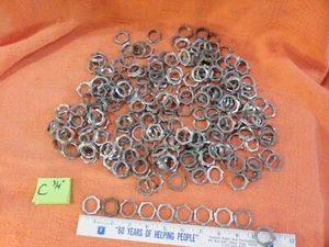(Lote ~200) Tuercas de seguridad de conducto rígido de acero en su mayoría 3/4" roscadas 'C' - Imagen 1 de 5