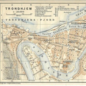 Trondhjem Trondheim - - Norwegen Europa Geographie - alte Karte 1914 - Bild 1 von 2