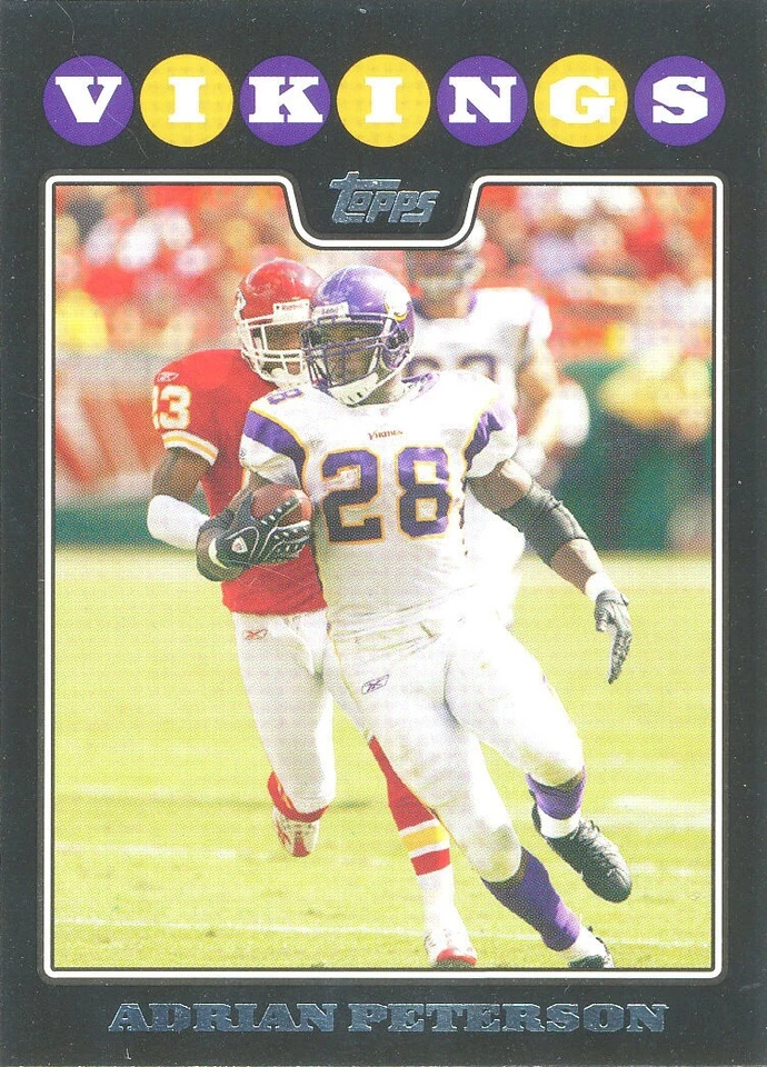 TOPPS-BLACK Adrian Peterson  VIKINGS Oklahoma OU-SOONERS - Image 1 of 1