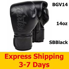 14oz Fairtex BGV14 SBBlack Grappling Equipment Sparring Microfiber Boxing Gloves
