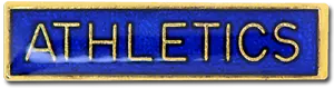 Athletics Bar Pin Badge in Blue Enamel - Bild 1 von 2