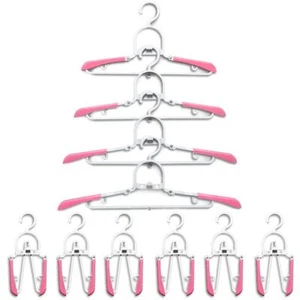 10 Pcs Travel HangersPortable Retractable Folding Hangers with Multi-Segment ... - Picture 1 of 7