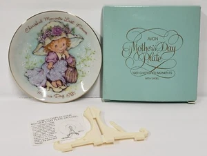 "Plato y caballete vintage Avon Día de la Madre 1981 Chariished Moments Last Forever 5" - Imagen 1 de 8