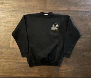 Vintage Pittsburgh Steelers Puma Crew Neck Sweatshirt NFL Black 90s Medium - Bild 1 von 8