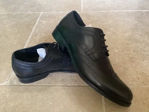 ZAPATOS DUNE LONDON STEVE BROGUE NUEVOS CON ETIQUETAS 10UK NEGRO TU3 - Imagen 1 de 6