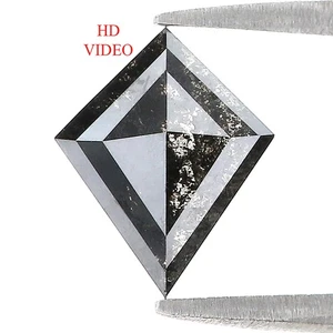 Diamante natural suelto con forma de cometa de 1,10 quilates 10,60 mm diamante de sal y pimienta L3399 - Imagen 1 de 8