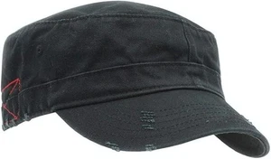 Washed Cadet Cotton Twill Adjustable Military Radar Distressed Caps (Distress... - Bild 1 von 2