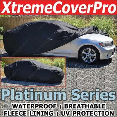 BMW 128i 135i 135is 2013 2014 cubierta impermeable para coche con bolsillo en el espejo negro Foto 1 de 4