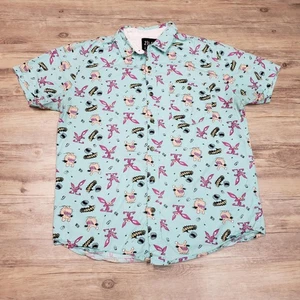 Nickelodeon Real Monsters Hemd Herren Large 21Men Kurzarm Knopfleiste Cartoon - Bild 1 von 6