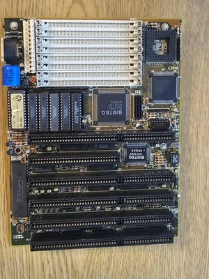 Retro Gaming Clean 386 AT BIOTEQ MB-1333UCG-40VCQ-B Motherboard AMD 386DX40 - Image 1 of 4