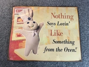 Pillsbury Doughboy Metal Tin Sign Vintage 2003 Nothing Says Lovin' Advertising - Picture 1 of 4