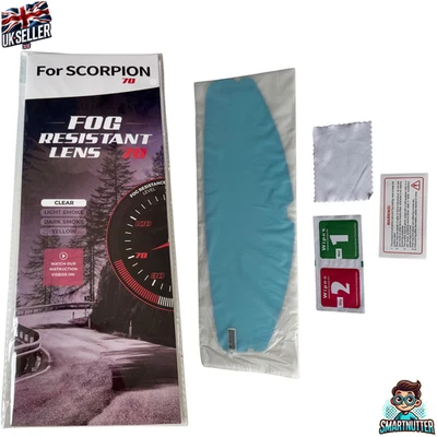 Anti-fog Lens Insert for Scorpion EXO 520 / EXO 391 / EXO 1400/ R1 Air Visors - Image 1 of 4