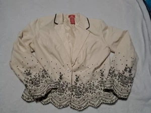 Oscar de la Renta Vintage bestickte Jacke Größe 14 - Bild 1 von 9