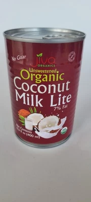 Jiva Organics Organic Coconut Milk  LITE 13.5 Ounce Pack of 12 - 7% FAT - Image 1 of 2