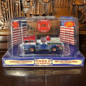 CODE 3 USA PATRIOT FIRE TRUCK 1/64 DIECAST MODEL CAR LIMITED EDITION ENGINE 3 - Picture 1 of 5