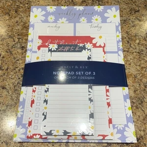 Molly and Rex Notepads Weekly Planner, To-Do List, Don't Forget Pads, Set of 3 - Picture 1 of 3