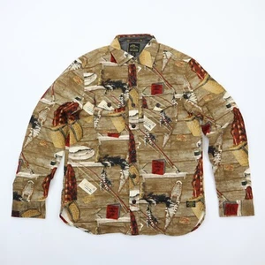 LL Bean x Todd Snyder Estampado en Cabina Gamuza Botones Camisa Frontal Para Hombre S Pequeña - Imagen 1 de 10