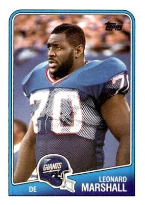 1988 Topps #281 Leonard Marshall New York Giants - Image 1 of 2