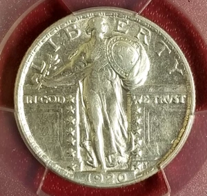 PCGS XF-40! 1920 STANDING LIBERTY QUARTER - Picture 1 of 3