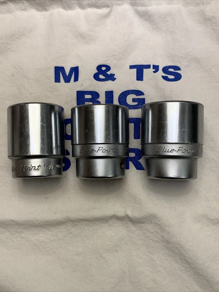 Blue-Point 3/4" Drive 12pt 3pc SAE Shallow Chrome Socket Set U422, U442, U462 - Image 1 of 4
