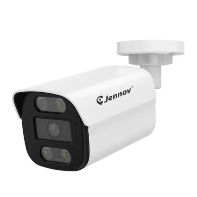 JENNOV 8MP PoE Security 4K Bullet Onvif IP Camera 100ft Color Night Vision Waterproof