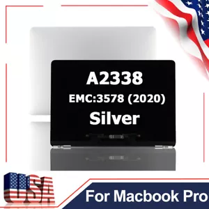 For Macbook Pro 13.3" A2338 2020 EMC:3578 LCD Screen +Top Cover Assembly Silver - Picture 1 of 9