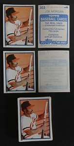 (50) JOE MORGAN 1983 TOPPS STICKERS # 303 - HALL OF FAME - REDS / GIANTS 2B - Picture 1 of 4