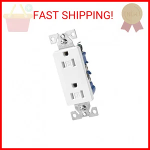 Eaton TR1107W Receptáculo Dúplex Decorador Resistente a Manipulaciones con 15 Amperios, 125 Voltios - Imagen 1 de 1