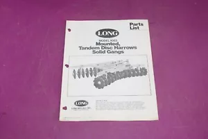 Gradas de disco tándem modelo largo 1083 montadas lista de piezas de pandillas sólidas. Formulario 756015 - Imagen 1 de 1