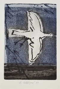 Milena Solteszova: Bookplate "Wild Goose"; 1999 - Picture 1 of 2